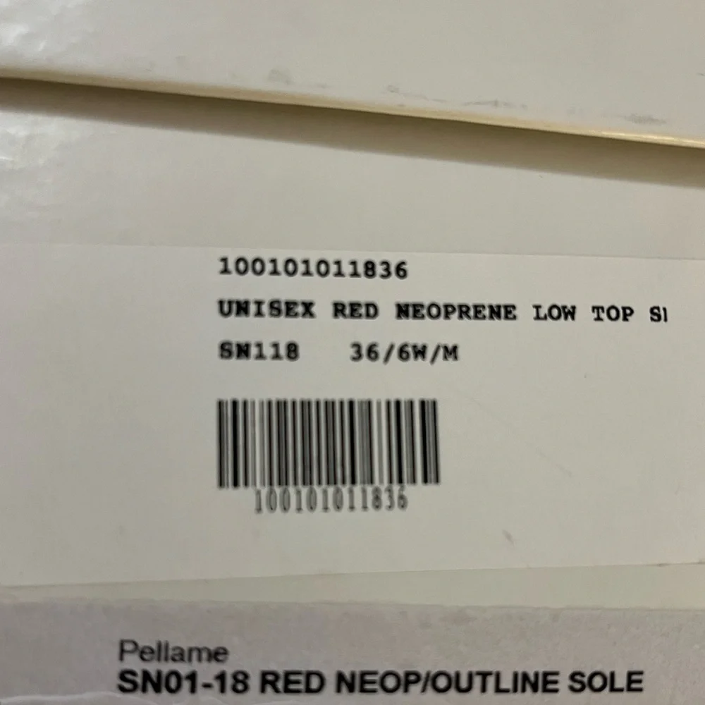 Red Slip-On Sneakers Size 6 - Picture 13 of 14